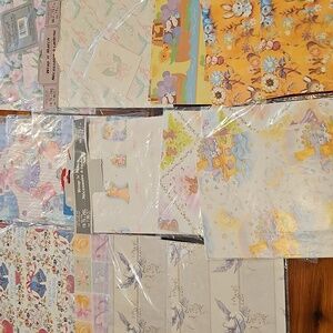 Lot of 16 Vintage Wrapping Paper Sets